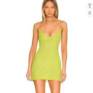 RETROFETE x REVOLVE | Lime Green Astrid Sequin Mini Dress Sz XS
